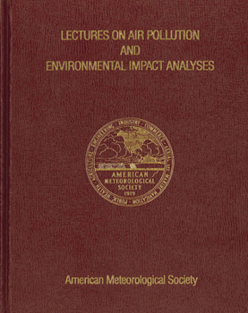 Hardcover Lectures on Air Pollution and Environmental Impact Analyses Book