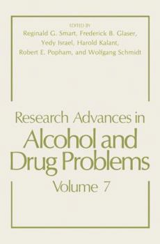 Paperback Research Advances in Alcohol and Drug Problems: Volume 7 Book