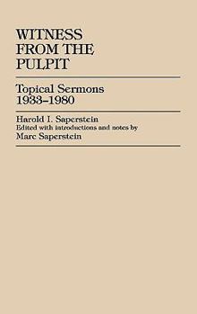 Hardcover Witness from the Pulpit: Topical Sermons, 1933-1980 Book