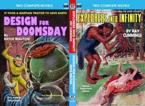 Paperback Explorers Into Infinity & Design for Doomsday Book