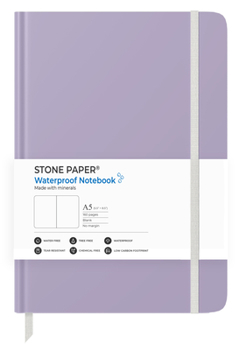 Hardcover Stone Paper Lavender Blank Notebook Book