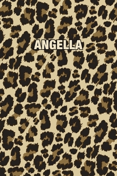 Paperback Angella: Personalized Notebook - Leopard Print Notebook (Animal Pattern). Blank College Ruled (Lined) Journal for Notes, Journa Book