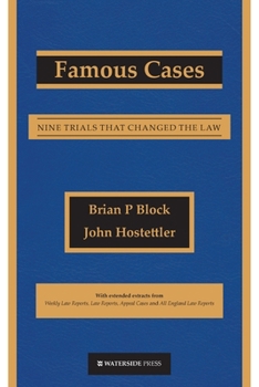 Paperback Famous Cases: Nine Trials that Changed the Law Book