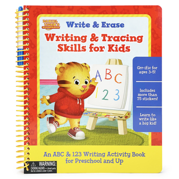 Spiral-bound Daniel Tiger Write & Erase Writing & Tracing Skills for Kids Book