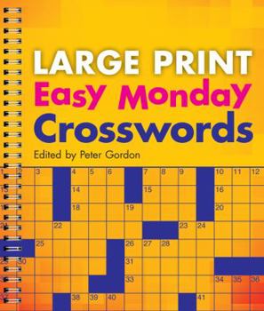 Paperback Large Print Easy Monday Crosswords Book