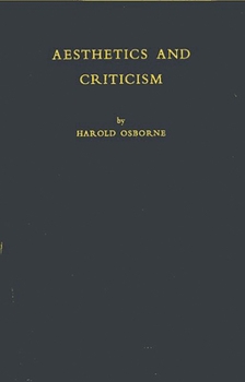 Hardcover Aesthetics and Criticism Book