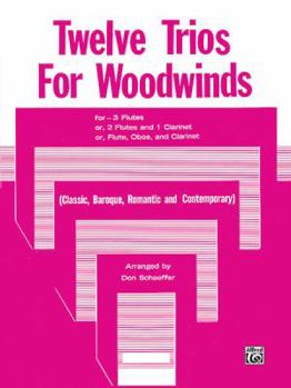 Paperback Twelve Trios for Woodwinds: 3 Fl or Fl, Ob, Bsn Book