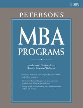 Paperback Peterson's MBA Programs 2009 Book