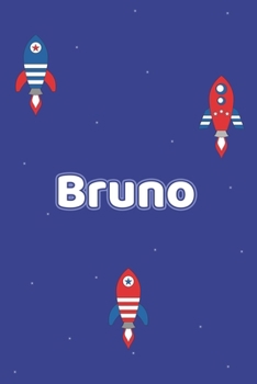 Bruno: Vornamen Notizbuch für Jungen und Männer - Notizbuch, Notizheft oder Schreibheft für Schule, Uni, Beruf, Job oder Einschulung mit Blümchen - ... - Format 6x9 ca. DIN A5 (German Edition)