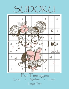 Paperback sudoku for teenagers: easy, medium, hard: large print: sudoku puzzles books and color for kids teenagers and adults, sudoku puzzle books gam [Large Print] Book