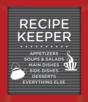 Hardcover Small Recipe Binder - Recipe Keeper (Letterboard) - Write in Your Own Recipes Book