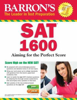 Paperback Barron's SAT 1600 with Online Test Book