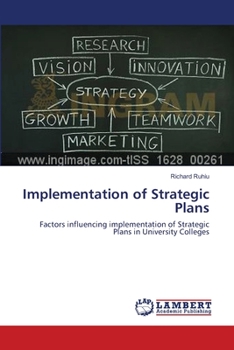 Paperback Implementation of Strategic Plans Book