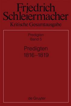 Hardcover Predigten 1816-1819 (German Edition) [German] Book
