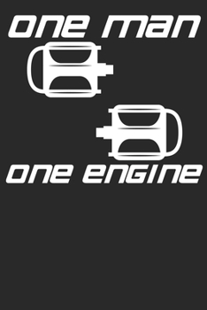 One Man One Engine: Notizbuch DIN A5 Blanko 120 Seiten Fahrrad Ein Mann Ein Motor MTB Mountainbike Rennrad Downhill Radsport Bike Geschenkidee & ... Planer Tagebuch Notizheft Notizblock
