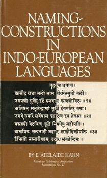Hardcover Naming-Constructions in Some Indo-European Languages Book