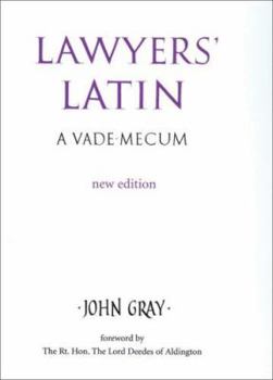 Hardcover Lawyers' Latin: A Vade-Mecum Book