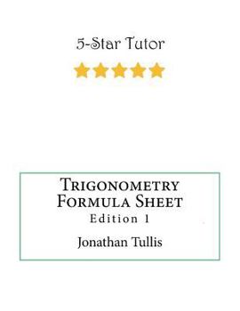 Paperback College Trigonometry Formula Sheet: Edition 1 Book