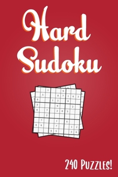 Paperback Hard Sudoku: Festive Red Cover 240 Hard Sudoku Puzzles Book