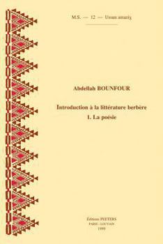 Paperback Introduction a la Litterature Berbere. 1. La Poesie [French] Book