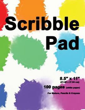 Scribble Pad : 8. 5 X 11 , Drawing Scribble Pad, 100 Pages, Durable Soft Cover,Coloring Pad-[Professional Binding]