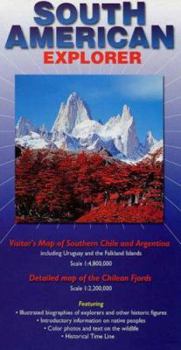 Hardcover South American Explorer: Visitor's Map of Southern Chile and Argentina Including Uruguay and the Falkland Islands, Scale 1:4,800,000: Detailed [Large Print] Book