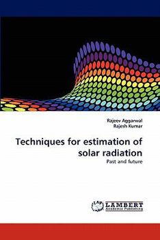 Paperback Techniques for Estimation of Solar Radiation Book