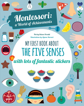 Paperback My First Book about the Five Senses: Montessori Activity Book