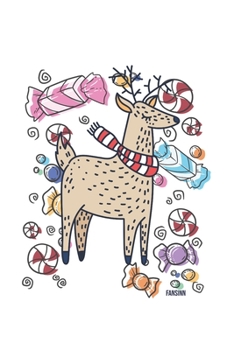 Paperback Christmas Reindeer Candy Notebook: Graph Paper Journal 6x9 - 120 Pages Book