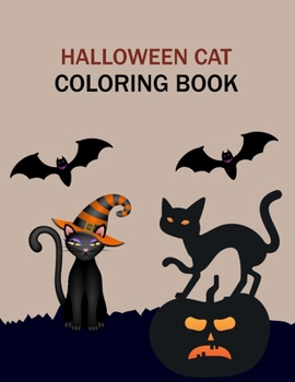 Paperback Halloween Cat Coloring Book: Halloween Cat Coloring Book For Kids Book