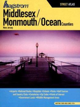 Spiral-bound Hagstrom Middlesex/Monmouth/Ocean Counties, New Jersey Street Atlas Book
