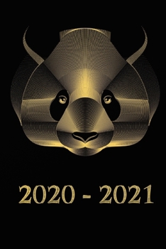 2020 - 2021: Wochenkalender für 2 Jahre -  Kalender - Zielsetzung - Zeitmanagement - Produktivität - Terminplaner - Terminkalender - 2 Jahres Kalender ... Schwarz Gold Panda Bär Cover (German Edition)