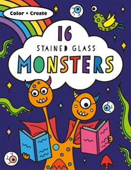 Paperback Stained Glass Coloring Monsters Book