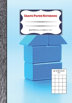 Paperback Graph Paper Notebook: Quad Ruled 4x4 - 110 Pages - 7" x 10" Squared Graphing Paper * Blank Notebook * Grid Paper * Softback ...(Composition Book