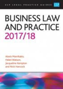 Paperback Business Law and Practice 2017/2018 (CLP Legal Practice Guides) Book