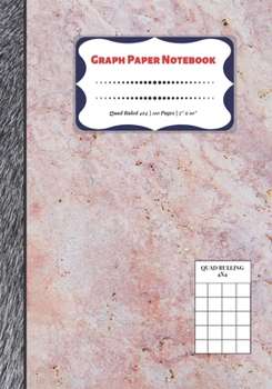 Paperback Graph Paper Notebook: Quad Ruled 4x4 - 110 Pages - 7" x 10" Squared Graphing Paper * Blank Notebook * Grid Paper * Softback ...(Composition Book