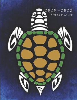 Paperback 2020-2022 3 Year Planner Turtles Tortoise Monthly Calendar Goals Agenda Schedule Organizer: 36 Months Calendar; Appointment Diary Journal With Address Book