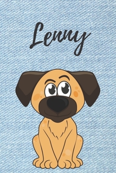Lenny Notizbuch Hunde / Malbuch / Tagebuch: Individuelles personalisiertes blanko Jungen & Männer Namen Notizbuch, blanko DIN A5 Seiten. Ideal als Uni ... Geschenk für Männer. (German Edition)