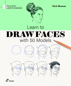 Paperback Learn to Draw Faces with 50 Models Book