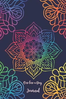 One Line A Day Journal: Pretty Mandala  One Line A Day Journal To Write In,  Five-Year Memory Book, Diary, Notebook, Lined Blank Pages (Inspirational Mandala Style)