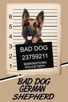 Bad Dog German Shepherd: Isometric Dot Drawing Paper Notebook Featuring 120 Pages 6x9