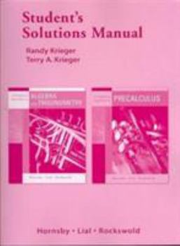 Paperback A Student Solutions Manual for Graphical Approach to Algebra and Trigonometry Book