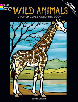 Paperback Wild Animals Stained Glass Coloring Book