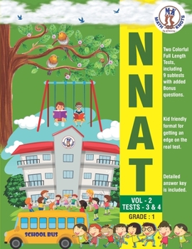 Paperback NNAT - Grade 1 - VOL - 2 - TESTS - 3 & 4 Book