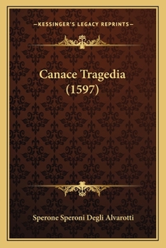 Paperback Canace Tragedia (1597) [Italian] Book