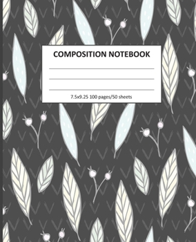 Paperback Composition Notebook: Wide Ruled Line Class Notebook, School Notebook, Homes School Notebook, Gift for Kids, Students, Teens, 7.5 x 9.25 inc Book