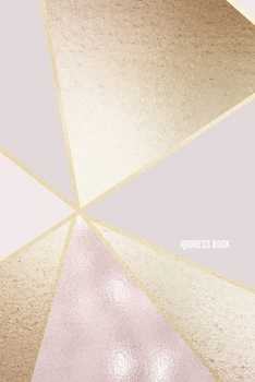 Address book: Gold & rose - Phone & contact book -All contacts at a glance - 120 pages in alphabetical order / size 6x9 (A5) - GLOSS Cover