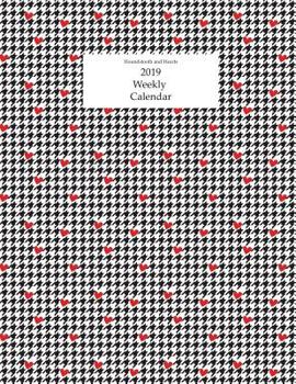 Paperback Houndstooth and Hearts 2019 Weekly Calendar Book