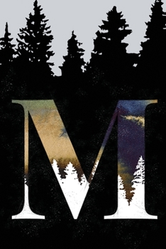 Paperback Bullet Journal with Monogram Letter M: Dotted Grid Notebook Book