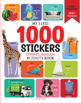 Paperback 1000 Stickers English-Espanol Activity Book